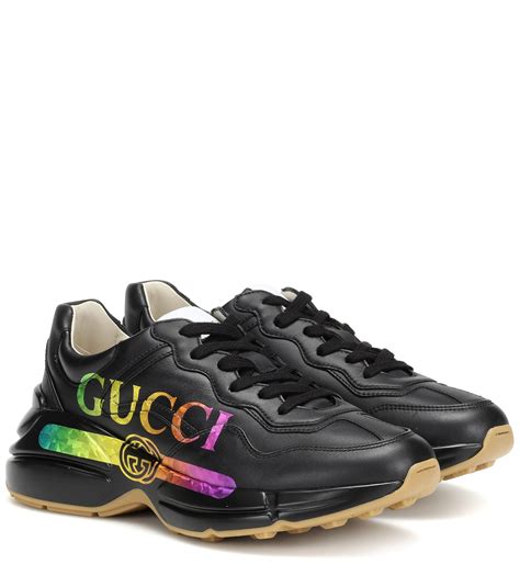 gucci women's rhyton leather sneakers|gucci rhyton sneakers worldwide.